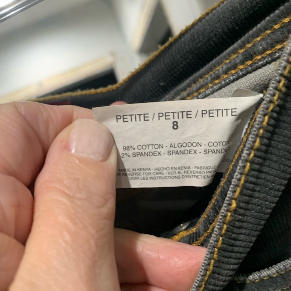 JEANSTAR Green Corduroy Boot Cut Pants Size 8P - Picture 4 of 6